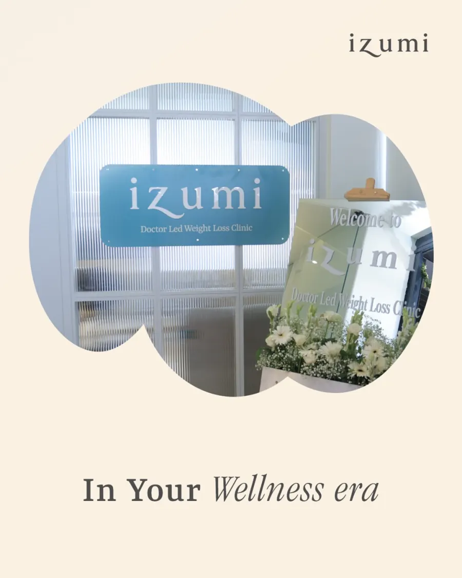The Izumi signboard at the clinic entrance