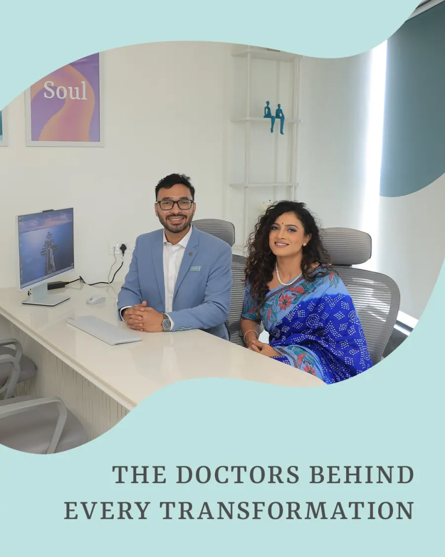 Dr. Dhrumit Gohil and Dr. Twinkle Gohil in their consultation room
